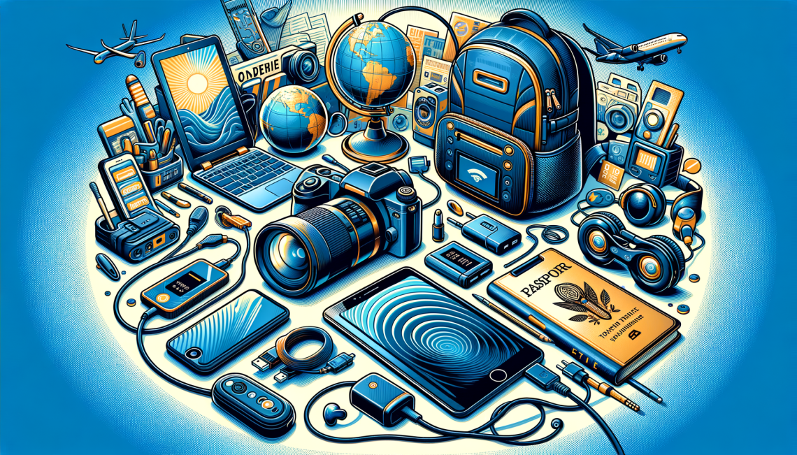 Assorted portable tech gadgets