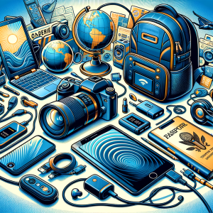 Assorted portable tech gadgets