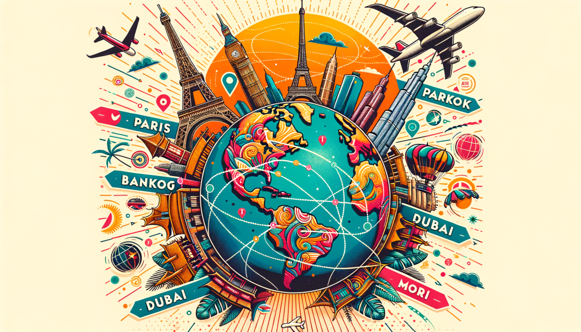 Top travel destinations collage