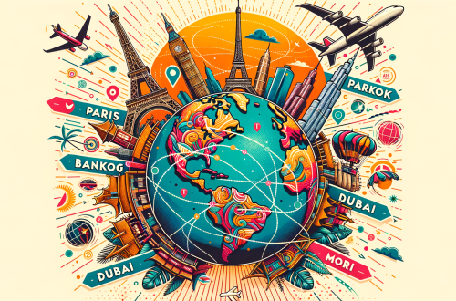 Top travel destinations collage