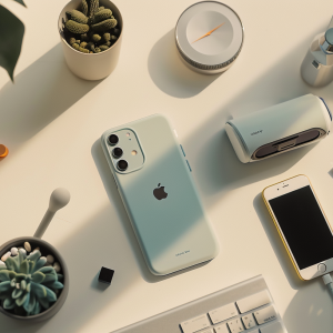 Modern workspace with tech gadgets