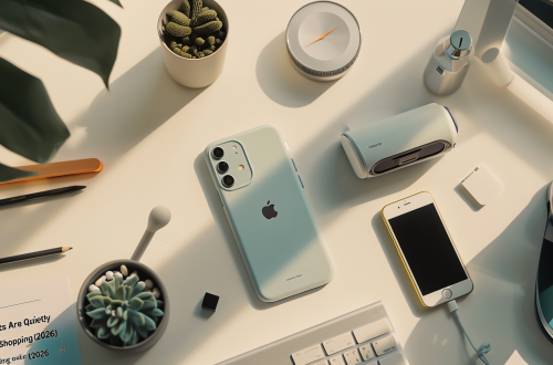 Modern workspace with tech gadgets