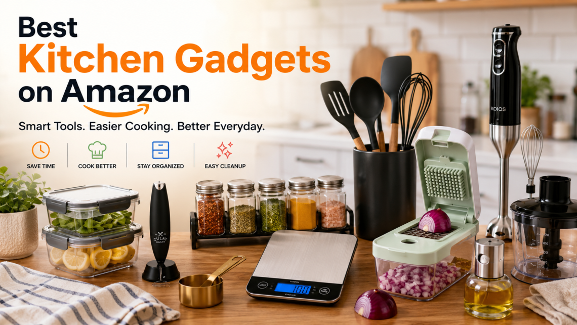 Variety of kitchen tools and gadgets