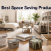 Organized room with space-saving solutions