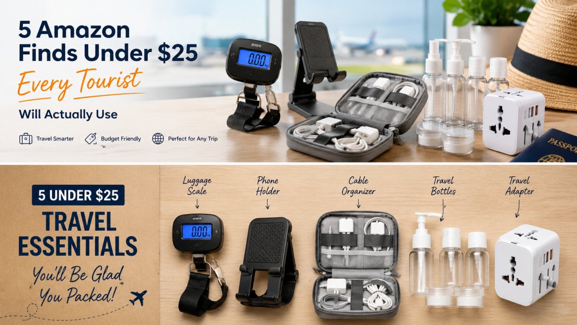 Travel essentials under $25 showcased